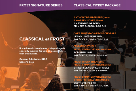 Frost Music Live, 2023 Signature Series, Classical Ticket Package